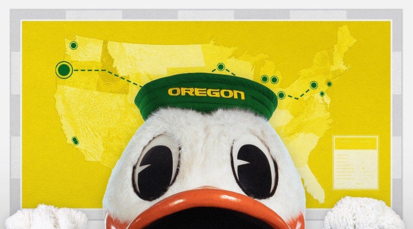 The Duck peeking over a wall