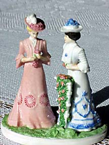 Two Victorian ladies at a Garden Party