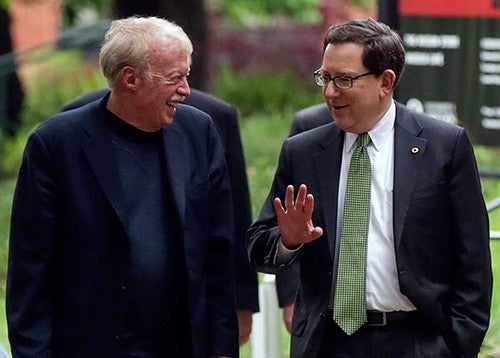 President Michael H. Schill and Phil Knight